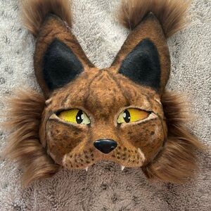 Lynx bobcat Therian furry mask brown cat